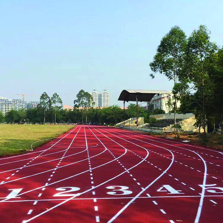 海尼承接中小学400m塑胶操场跑道施工 11mm透气式硅胶地面铺设